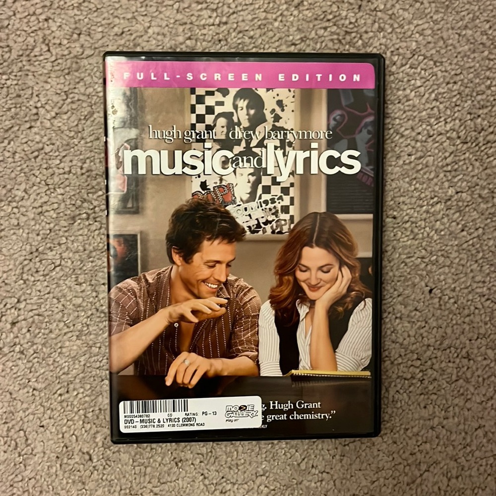 Music and Lyrics DVD